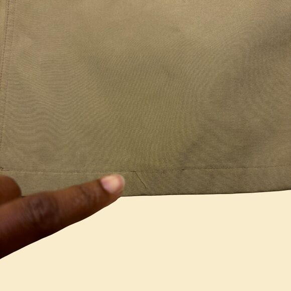 1970s Oleg Cassini trench coat jacket, size 42 L vintage faux-fur lined coat - Picture 6 of 10